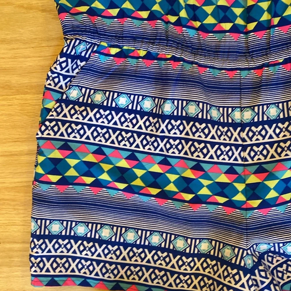 Arizona Jean company Sleeveless Shorts Colorful Romper with pockets - Picture 3 of 6